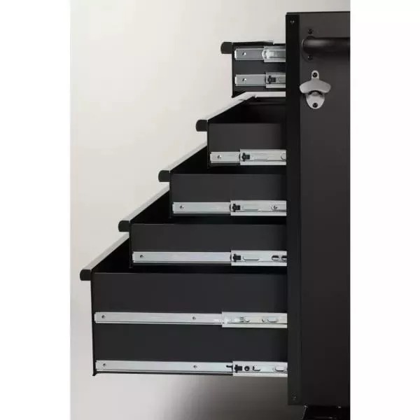 INDUSTRIAL 52 IN. W X 21.5 IN. D 9-DRAWER TOOL CHEST ROLLING CABINET IN MATTE BLACK