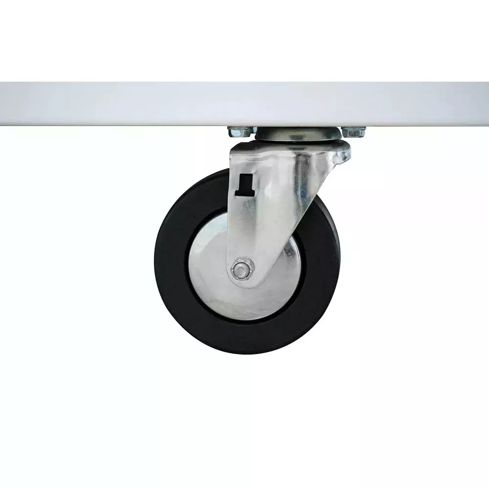 72 IN. 18-DRAWER MOBILE WORKBENCH WITH SOLID WOOD TOP, BLACK