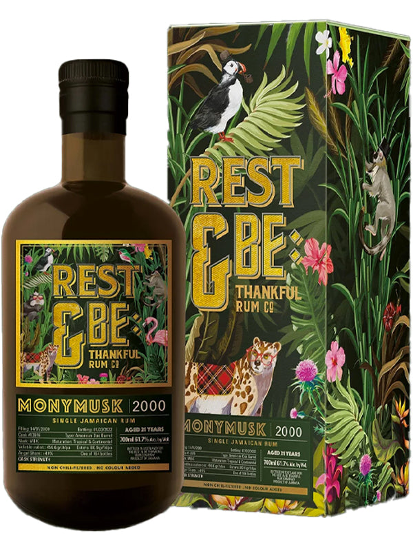 Rest & Be Thankful Monymusk 21 Year Old Single Cask Jamaican Rum 2000
