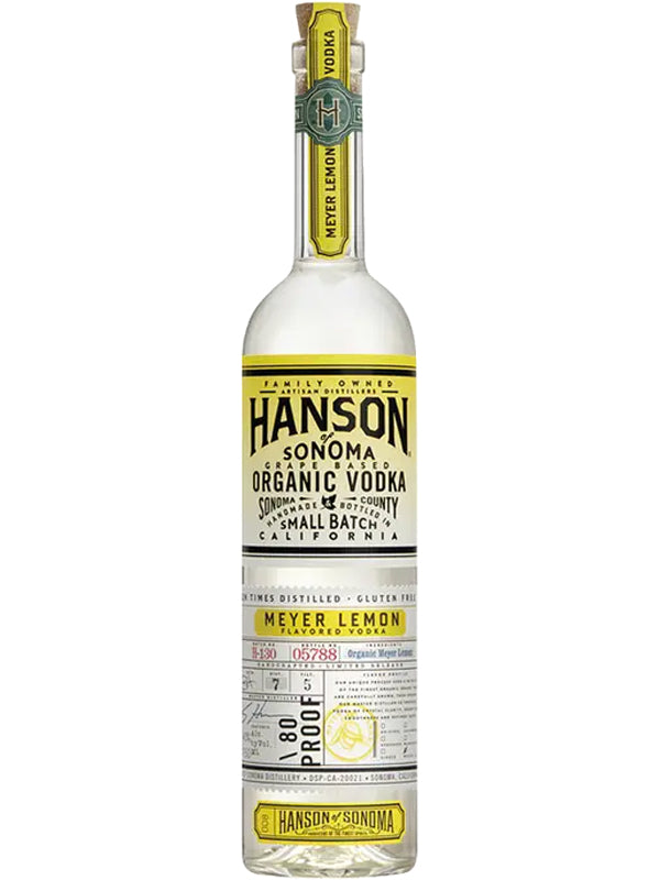 Hanson of Sonoma Organic Meyer Lemon Vodka