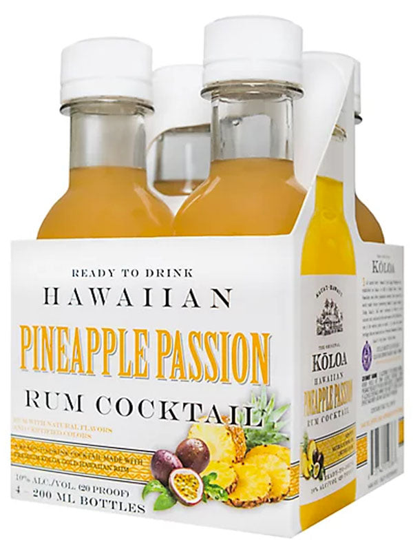 Koloa Hawaiian Pineapple Passion Rum Cocktail 4-Pack