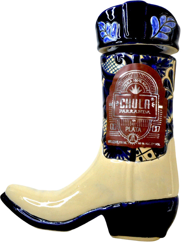 Chula Parranda Ceramic Boot Plata Tequila