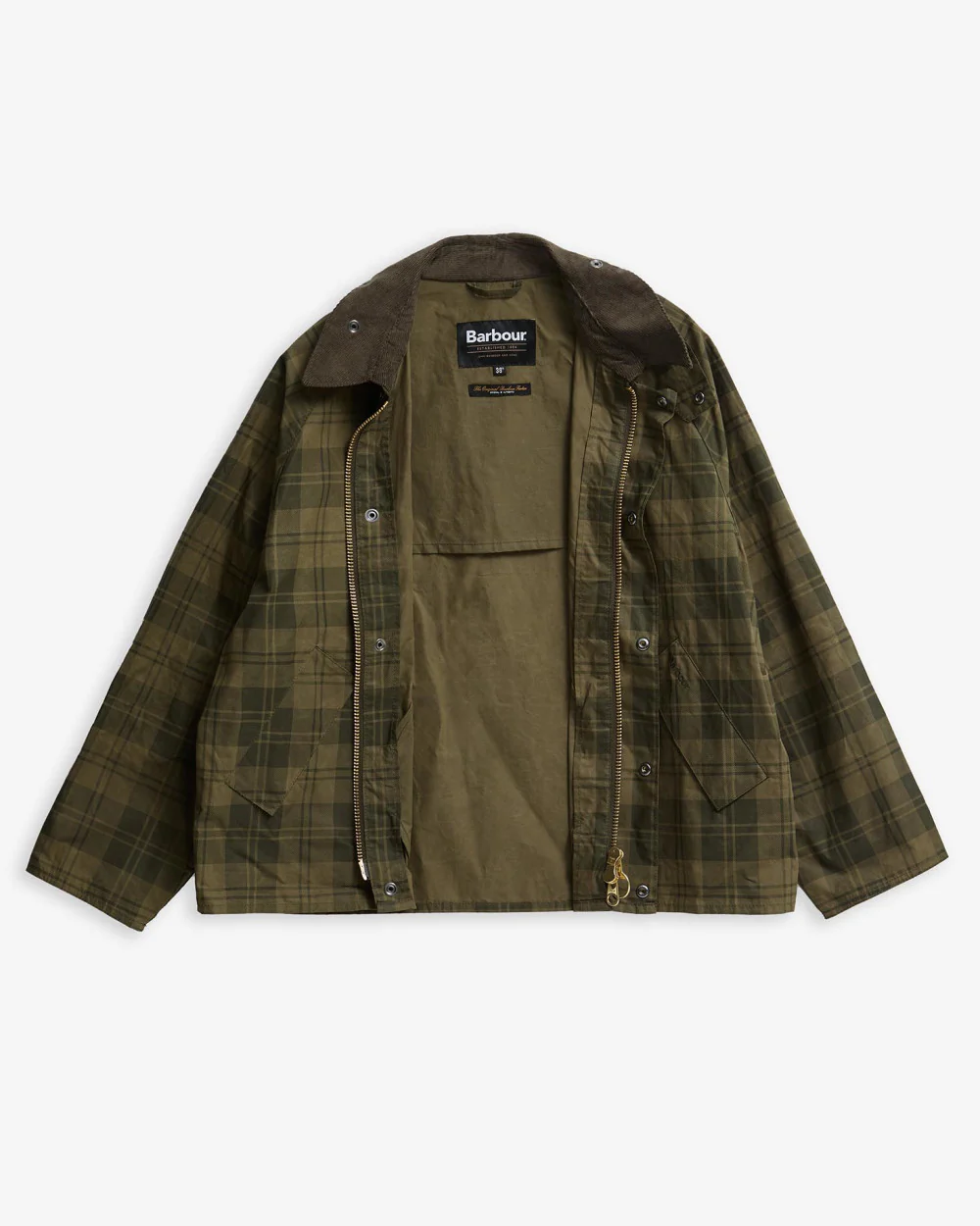 Barbour Transport Olive Check Cotton Casual Jacket