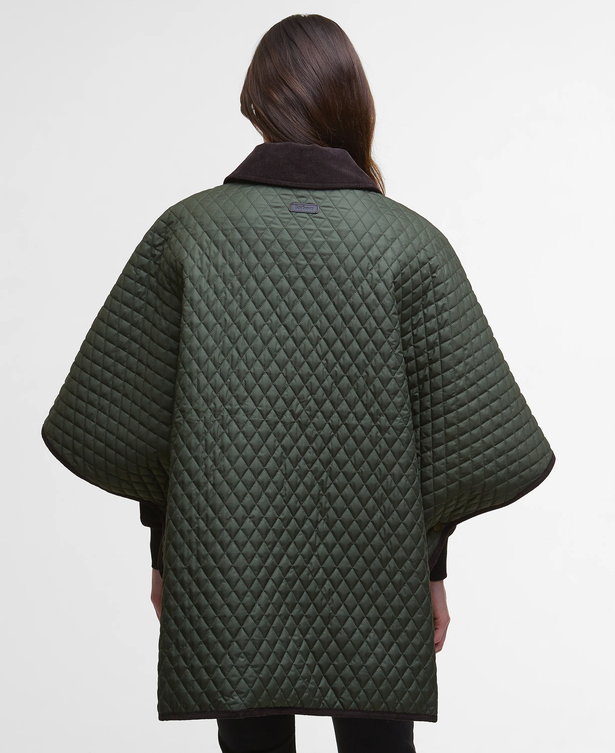 Barbour Oakham Quilted Cape- Olive