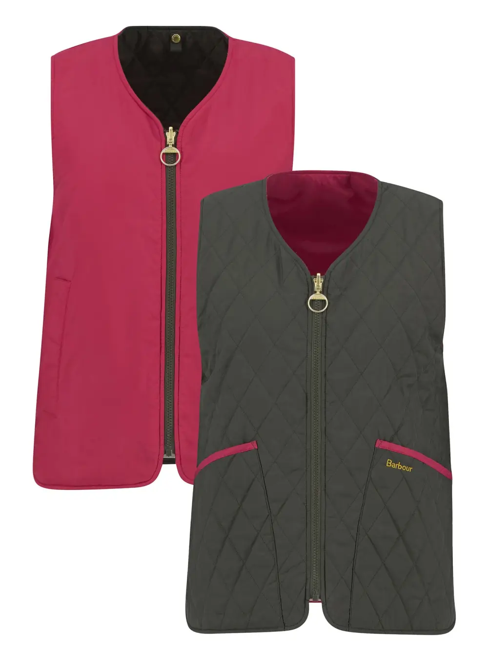 My Barbour Reversible Liner-Sage/Zeni Pink