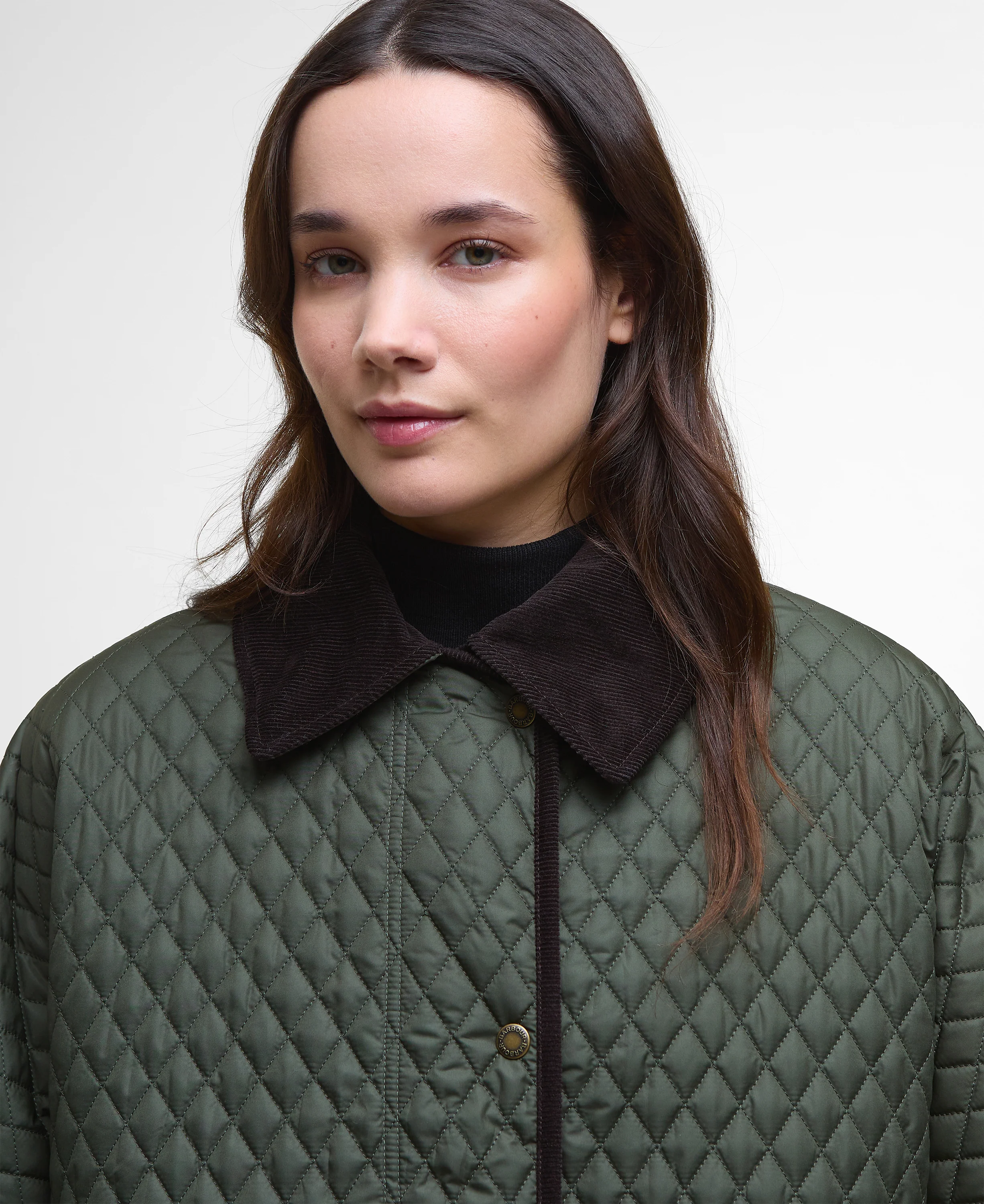 Barbour Oakham Quilted Cape- Olive