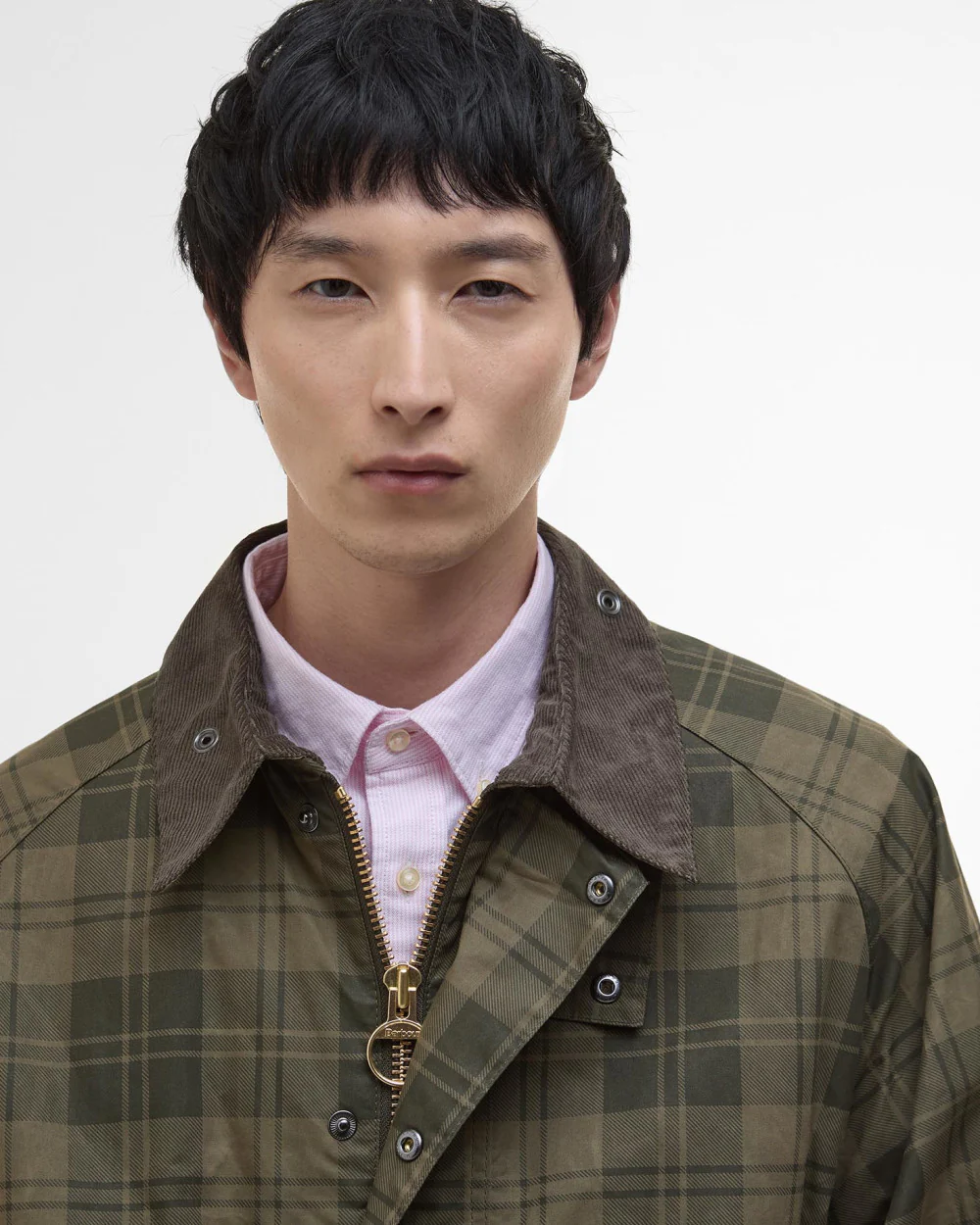 Barbour Transport Olive Check Cotton Casual Jacket