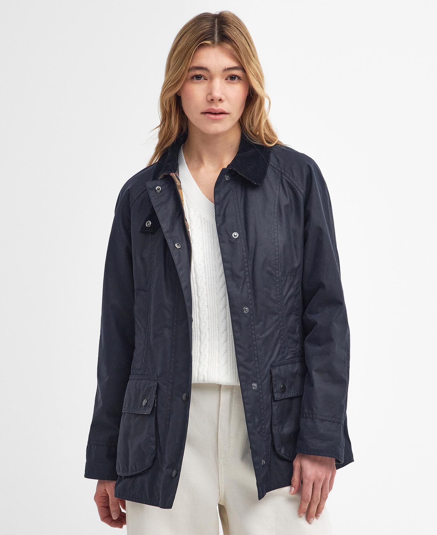 Barbour Beadnell Wax Jacket Navy