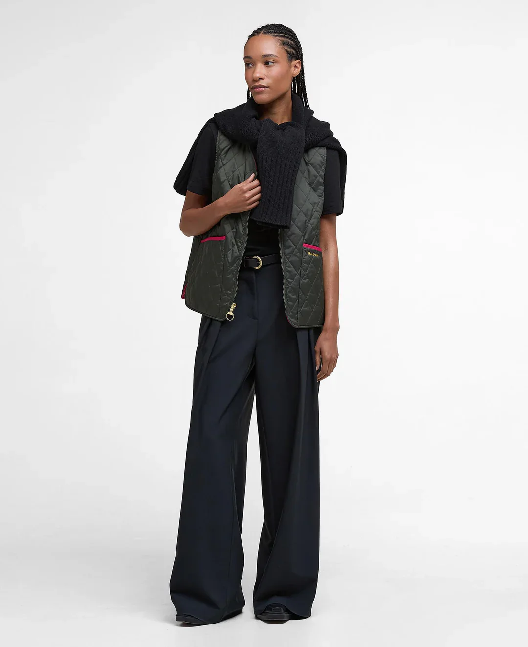 My Barbour Reversible Liner-Sage/Zeni Pink